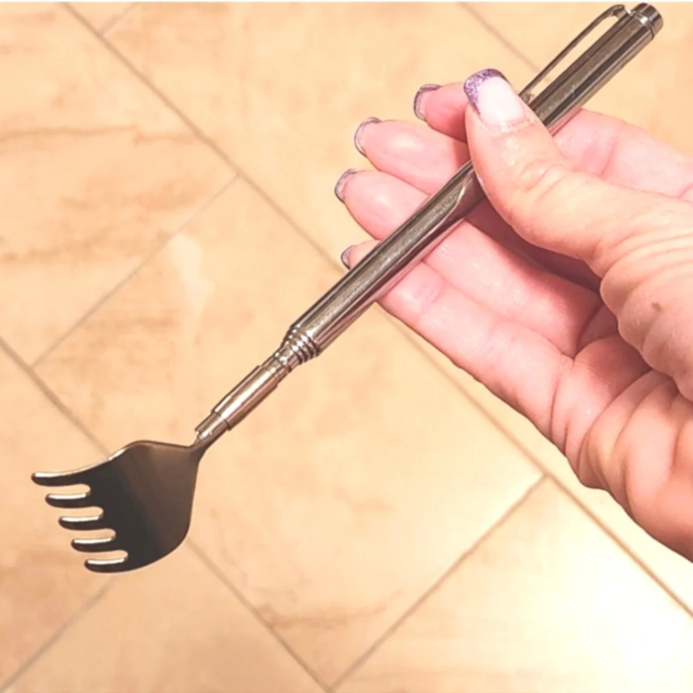 Restoration Hardware Telescoping Back Scratcher & Portable Lint Brush Set